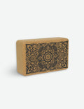 Cork Yoga Block - Mandala Black