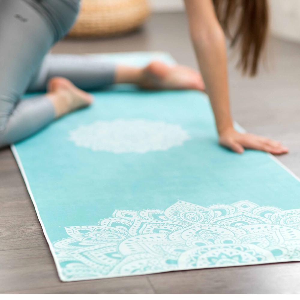 Yoga Mat Towel - Mandala Turquoise
