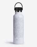 Water Bottle - Mandala White